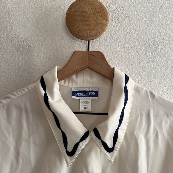 Pendleton Plus Made in USA Button Down Size 22W - Picture 3 of 10